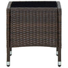 Brauner Gartentisch Ranislav 40x40x45cm (Polyrattan)