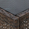 Brauner Gartentisch Ranislav 40x40x45cm (Polyrattan)