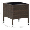 Brauner Gartentisch Ranislav 40x40x45cm (Polyrattan)