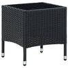 Schwarzer Gartentisch Ranislav 40x40x45cm (Polyrattan)