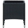 Schwarzer Gartentisch Ranislav 40x40x45cm (Polyrattan)