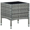 Grauer Gartentisch Ranislav 40x40x45cm (Polyrattan)