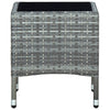 Grauer Gartentisch Ranislav 40x40x45cm (Polyrattan)