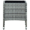 Grauer Gartentisch Ranislav 40x40x45cm (Polyrattan)