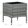 Grauer Gartentisch Ranislav 40x40x45cm (Polyrattan)