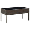 Brauner Gartentisch Ganievici 75x40x37cm (Polyrattan)