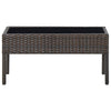 Brauner Gartentisch Ganievici 75x40x37cm (Polyrattan)