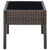 Brauner Gartentisch Ganievici 75x40x37cm (Polyrattan)