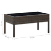 Brauner Gartentisch Ganievici 75x40x37cm (Polyrattan)