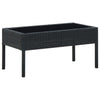 Schwarzer Gartentisch Ganievici 75x40x37cm (Polyrattan)