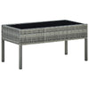 Grauer Gartentisch Ganievici 75x40x37cm (Polyrattan)