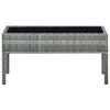 Grauer Gartentisch Ganievici 75x40x37cm (Polyrattan)