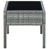 Grauer Gartentisch Ganievici 75x40x37cm (Polyrattan)