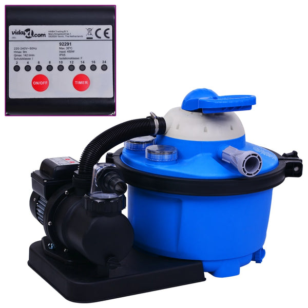 Sandfilterpumpe Iamandir 450 W 25 l (mit Zeitschaltuhr)