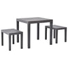 Brauner Gartentisch mit 2 Bänken Spita (Kunststoff)