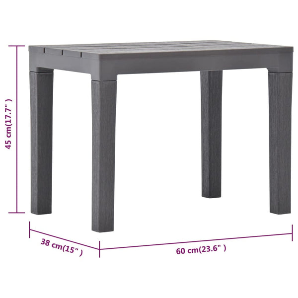 Brauner Gartentisch mit 2 Bänken Spita (Kunststoff)