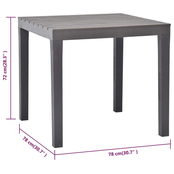 Brauner Gartentisch mit 2 Bänken Spita (Kunststoff)