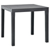 Anthrazitfarbener Gartentisch Aloize 78x78x72cm (Kunststoff)