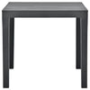 Anthrazitfarbener Gartentisch Aloize 78x78x72cm (Kunststoff)