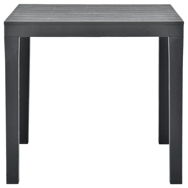 Anthrazitfarbener Gartentisch Aloize 78x78x72cm (Kunststoff)