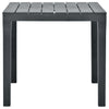 Anthrazitfarbener Gartentisch Aloize 78x78x72cm (Kunststoff)