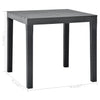 Anthrazitfarbener Gartentisch Aloize 78x78x72cm (Kunststoff)