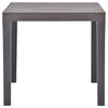 Mokka Gartentisch Aloize 78x78x72cm (Kunststoff)