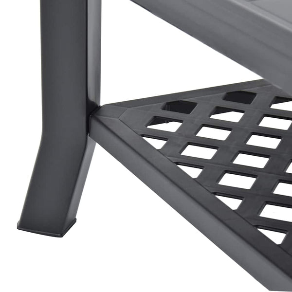 Anthrazitfarbener Couchtisch Boar 90x60x46cm (Kunststoff)