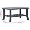 Anthrazitfarbener Couchtisch Boar 90x60x46cm (Kunststoff)