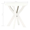 Weißer Bistrotisch Filippo Ø70cm (Kunststoff)