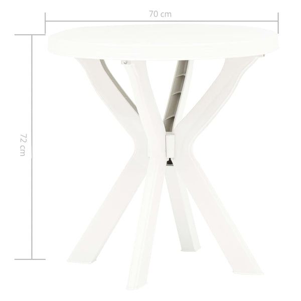 Weißer Bistrotisch Filippo Ø70cm (Kunststoff)