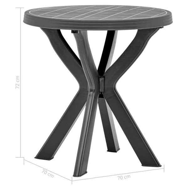 Antrasiitti bistropöytä Filippo Ø70cm (muovi)