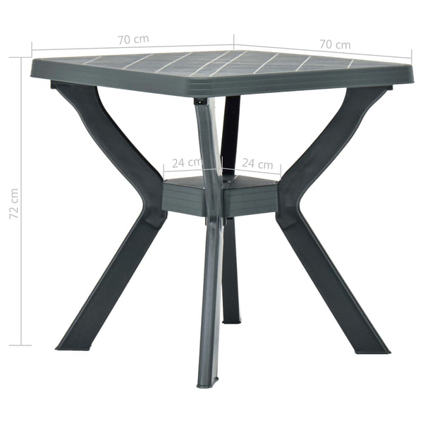 Grüner Bistrotisch Iovana 70x70x72cm (Kunststoff)