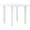 Weißer Gartentisch Lambrinia 80x75x72cm (Kunststoff)