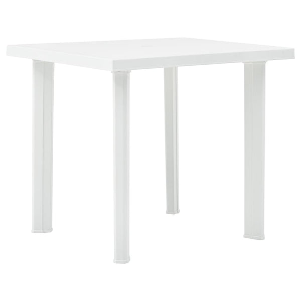 Weißer Gartentisch Lambrinia 80x75x72cm (Kunststoff)