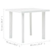 Weißer Gartentisch Lambrinia 80x75x72cm (Kunststoff)