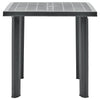 Anthrazitfarbener Gartentisch Lambrinia 80x75x72cm (Kunststoff)