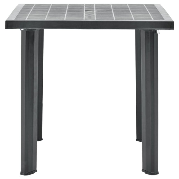 Anthrazitfarbener Gartentisch Lambrinia 80x75x72cm (Kunststoff)