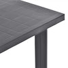 Anthrazitfarbener Gartentisch Lambrinia 80x75x72cm (Kunststoff)