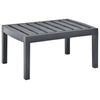 Anthrazitfarbener Gartentisch Epseghie 78x55x38cm (Kunststoff)