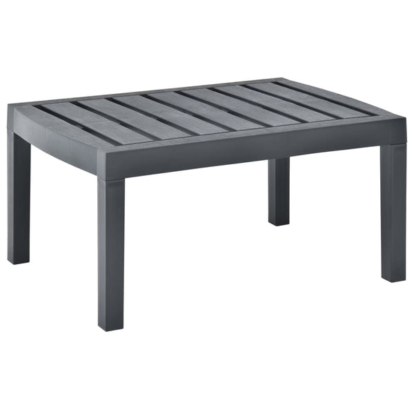 Anthrazitfarbener Gartentisch Epseghie 78x55x38cm (Kunststoff)