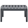 Anthrazitfarbener Gartentisch Epseghie 78x55x38cm (Kunststoff)