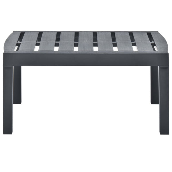 Anthrazitfarbener Gartentisch Epseghie 78x55x38cm (Kunststoff)