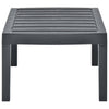 Anthrazitfarbener Gartentisch Epseghie 78x55x38cm (Kunststoff)