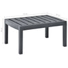 Anthrazitfarbener Gartentisch Epseghie 78x55x38cm (Kunststoff)