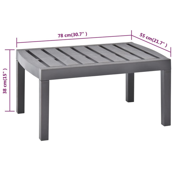 Mokka puutarhapöytä Epseghie 78x55x38cm (muovi)
