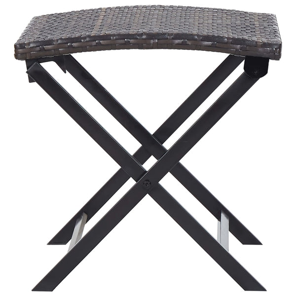 Brauner Klapphocker Nedelico (Polyrattan)