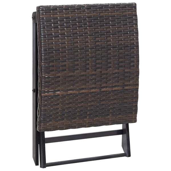 Brauner Klapphocker Nedelico (Polyrattan)
