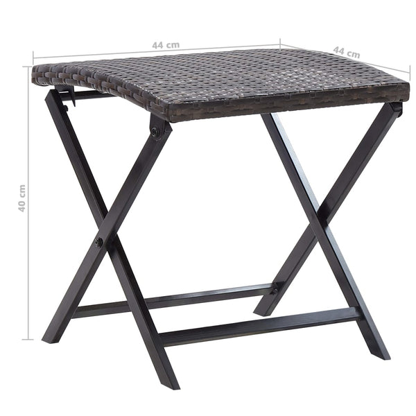 Brauner Klapphocker Nedelico (Polyrattan)