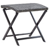 Grauer klappbarer Hocker Nedelico (Polyrattan)